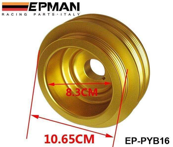 Planet Gates Light Weight Crank Underdrive Engine Pulley Gold For HONDA CIVIC 92-00 B16 Z0132 B16A B18C EP-PYB16