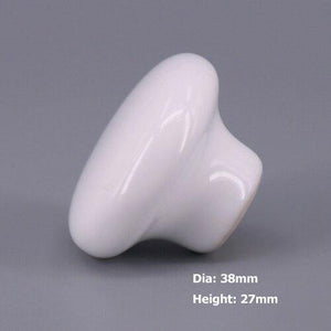 1x Classic White  Porcelain/Ceramic Drawer Pull Knob Cabinet Cupboard Door Handle Knob