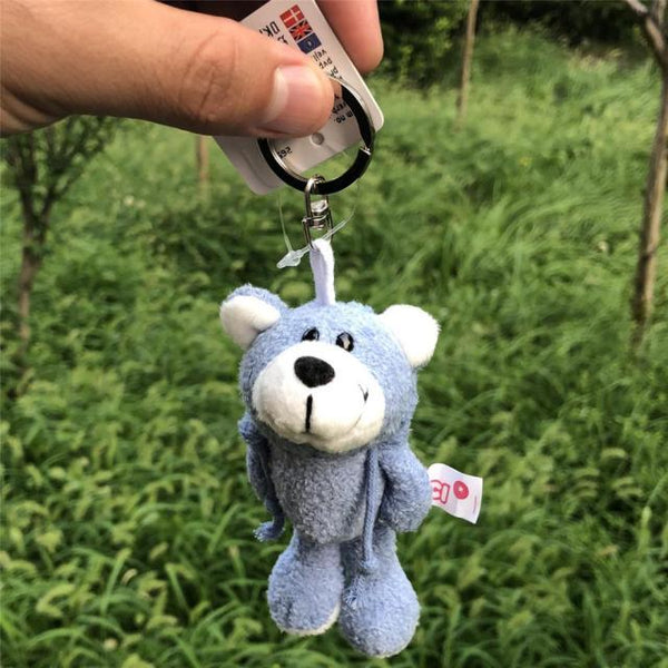 Planet Gates Light Yellow / China Cute Cartoon Bear Elephant Raccoon Monkey Animal Plush Toy Keychain Backpack Bag Keychain Shark Dinosaur Lion Omelette Cute Gift