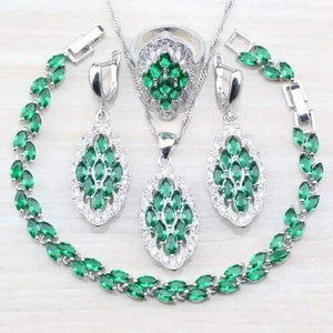 Planet Gates Light Yellow Color / 7 925 Silver Sets With Natural Stones Blue CZ Earrings/Pendant And Necklace/Bracelet/Ring For Women Costume