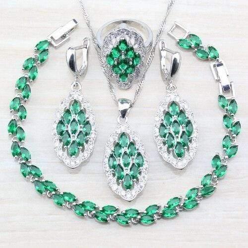 Planet Gates Light Yellow Color / 7 925 Silver Sets With Natural Stones Blue CZ Earrings/Pendant And Necklace/Bracelet/Ring For Women Costume