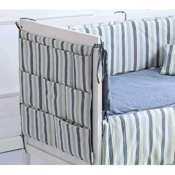 Planet Gates Light Yellow Cotton Grey Baby Bed Hanging Storage Bag Newborn Crib Organizer Toy Diaper Pocket for Babies Bedding Set 50*60CM