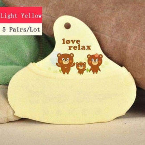 Planet Gates Light Yellow / Free Size 5 Pairs/Lot Solid Color Short Ankle Women Socks Casual Non-slip Invisible Socks 10 Colors  New Fashion