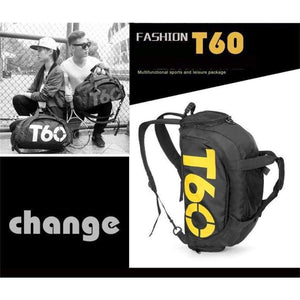 Planet Gates Light Yellow Multi-use Men Sports Bags Gym Backpack Shoulder Bag Separated Shoes Storage Fitness Bag Outdoor Travel Bagpack SB0014