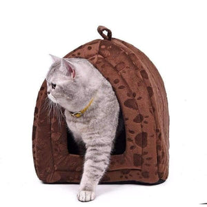Planet Gates Light yellow Paw / M Cat House and Pet Beds 5 Colors Beige and Red Purple, Khaki, Black with Paw Stripe, White with Paw Stripe
