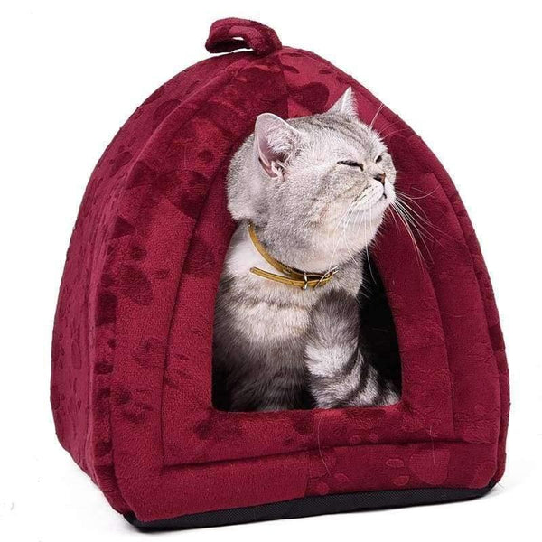 Planet Gates Light yellow Paw / M Cat House and Pet Beds 5 Colors Beige and Red Purple, Khaki, Black with Paw Stripe, White with Paw Stripe