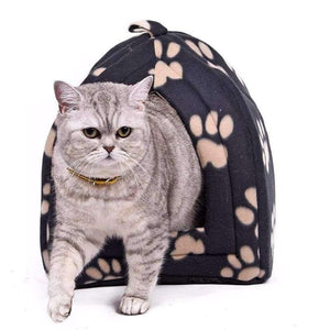 Planet Gates Light yellow Paw / M Cat House and Pet Beds 5 Colors Beige and Red Purple, Khaki, Black with Paw Stripe, White with Paw Stripe
