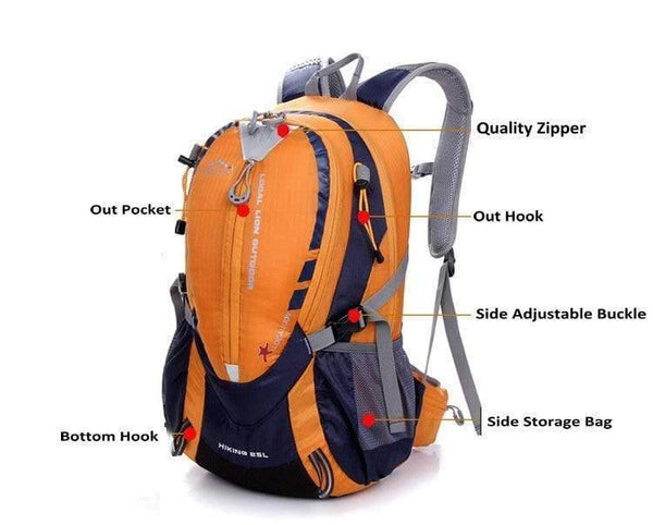 Planet Gates Light Yellow Sport Bike Bag 25L Waterproof Nylon Bicycle Riding Backpack Road Cycling Backpacks Men's Rucksacks Packsack Knapsack