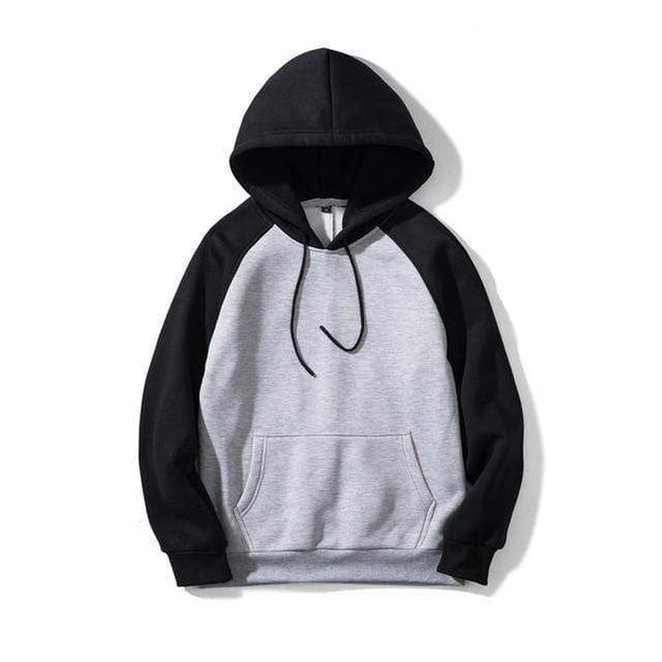 Planet Gates Lightgray Black / S Streetwear Patchwork Hoodie Men Hip Hop Hooded Solid Slim Fit Casual Hoody Mens Hoodies Sweatshirts EU Size