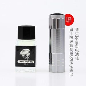 Planet Gates Lighthouse Invisible Ink for fountain Pen Non-carbon Creative Color Ink for Glass dip pen 18ml with UV Torch