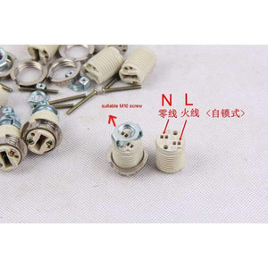 Planet Gates Lighting Accessories G9 Lamp Socket Ceramic G9 Lamp Holder G9 lamp Base 110-240V Ceramic Socket G9 Type Halogen Lamp Holder