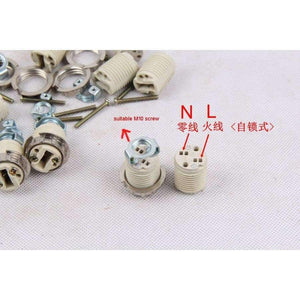 Planet Gates Lighting Accessories G9 Lamp Socket Ceramic G9 Lamp Holder G9 lamp Base 110-240V Ceramic Socket G9 Type Halogen Lamp Holder