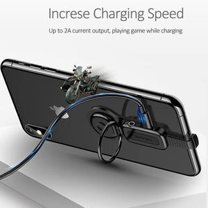 Planet Gates Lighting to 3.5mm For Lightning to 3.5mm Audio Adapter With Finger Ring Holder Fast charging splitter for adaptador iphone 7 adapter earphone jack