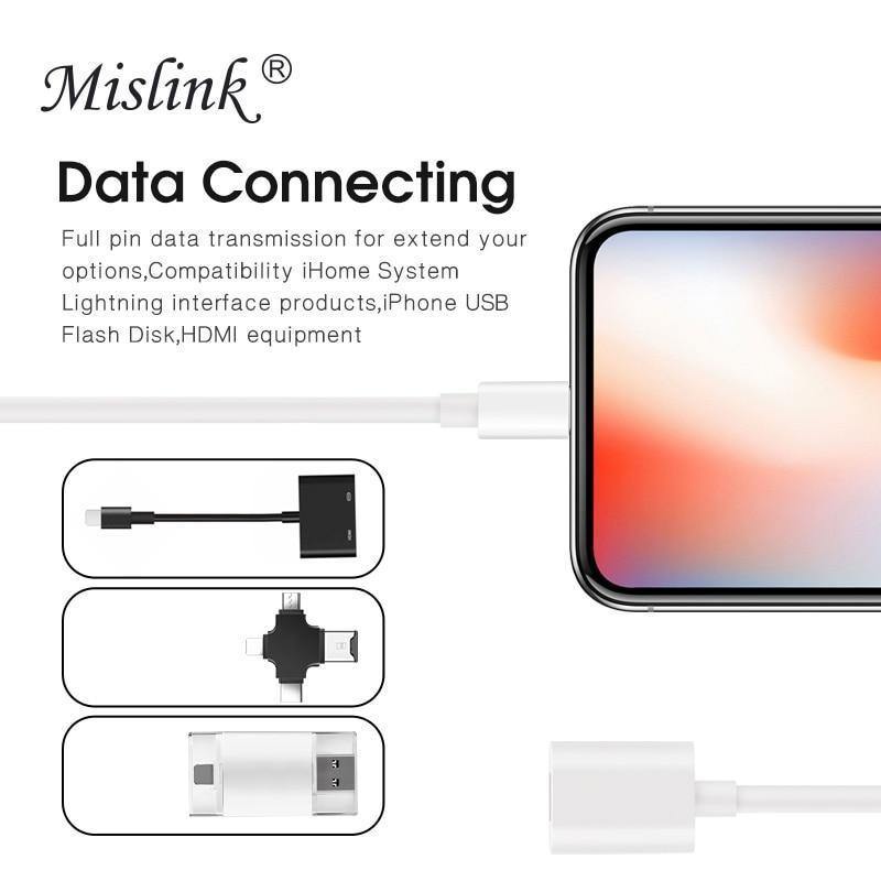 Planet Gates Lightning extension cable female to male adapter audio converter for iPhone x 8 7 6 5 ipad Charger data charging 8 pin