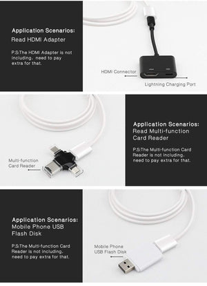 Planet Gates Lightning extension cable female to male adapter audio converter for iPhone x 8 7 6 5 ipad Charger data charging 8 pin