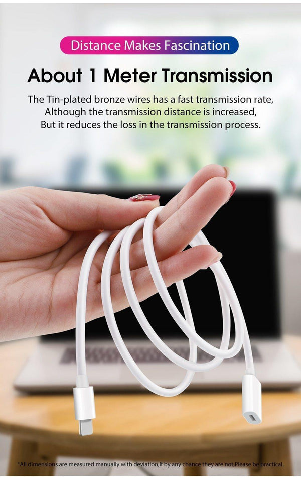 Planet Gates Lightning extension cable female to male adapter audio converter for iPhone x 8 7 6 5 ipad Charger data charging 8 pin