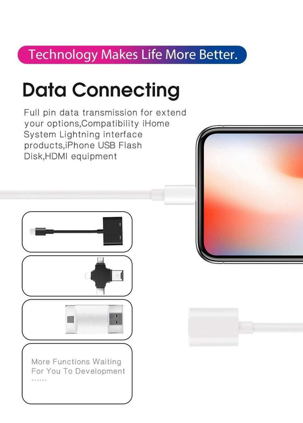 Planet Gates Lightning extension cable female to male adapter audio converter for iPhone x 8 7 6 5 ipad Charger data charging 8 pin