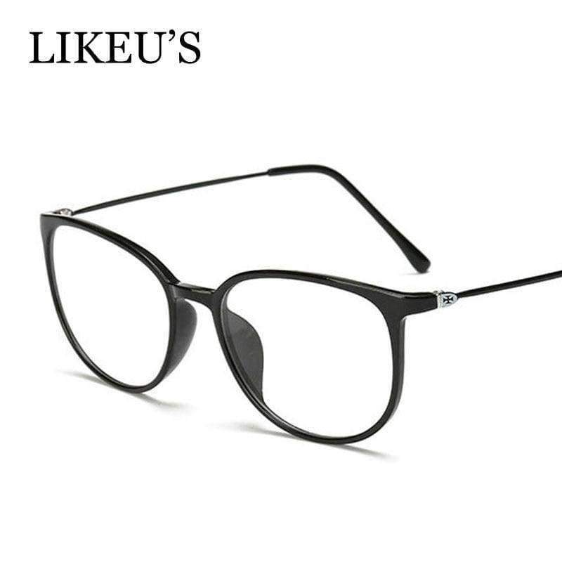 Planet Gates LIKEU'S Light weight Oversize Optics Glasses Frame Women Transparent Lens Big Eyeglass TR90 Eyewear Vintage Spectacles Oculos