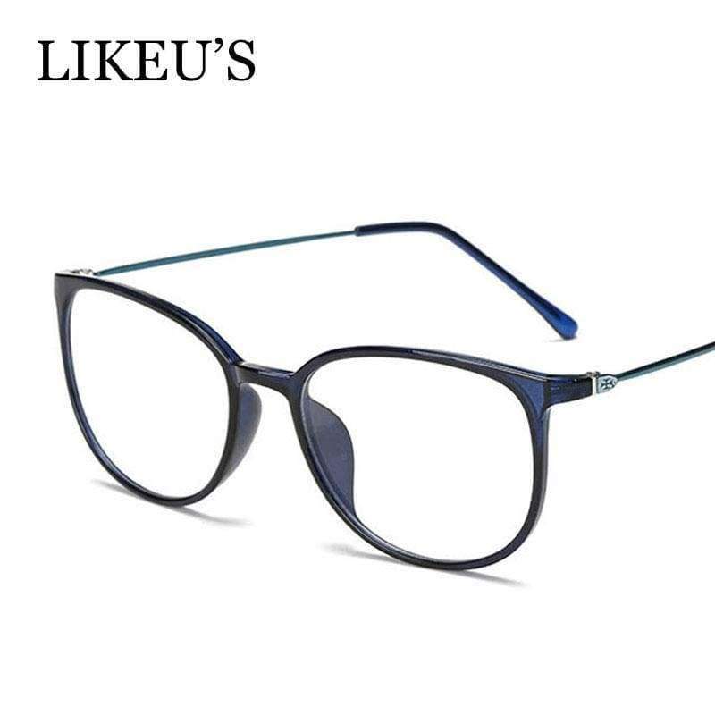 Planet Gates LIKEU'S Light weight Oversize Optics Glasses Frame Women Transparent Lens Big Eyeglass TR90 Eyewear Vintage Spectacles Oculos