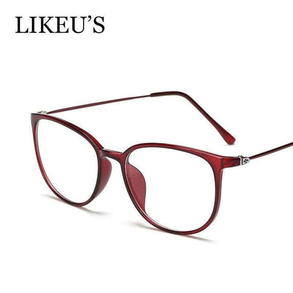 Planet Gates LIKEU'S Letvægts Oversized Optik Briller Stel Kvinder Transparent Linse Store Brille TR90 Briller Vintage Briller Oculos