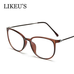 Planet Gates LIKEU'S Letvægts Oversized Optik Briller Stel Kvinder Transparent Linse Store Brille TR90 Briller Vintage Briller Oculos