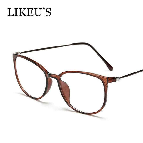 Planet Gates LIKEU'S Letvægts Oversized Optik Briller Stel Kvinder Transparent Linse Store Brille TR90 Briller Vintage Briller Oculos