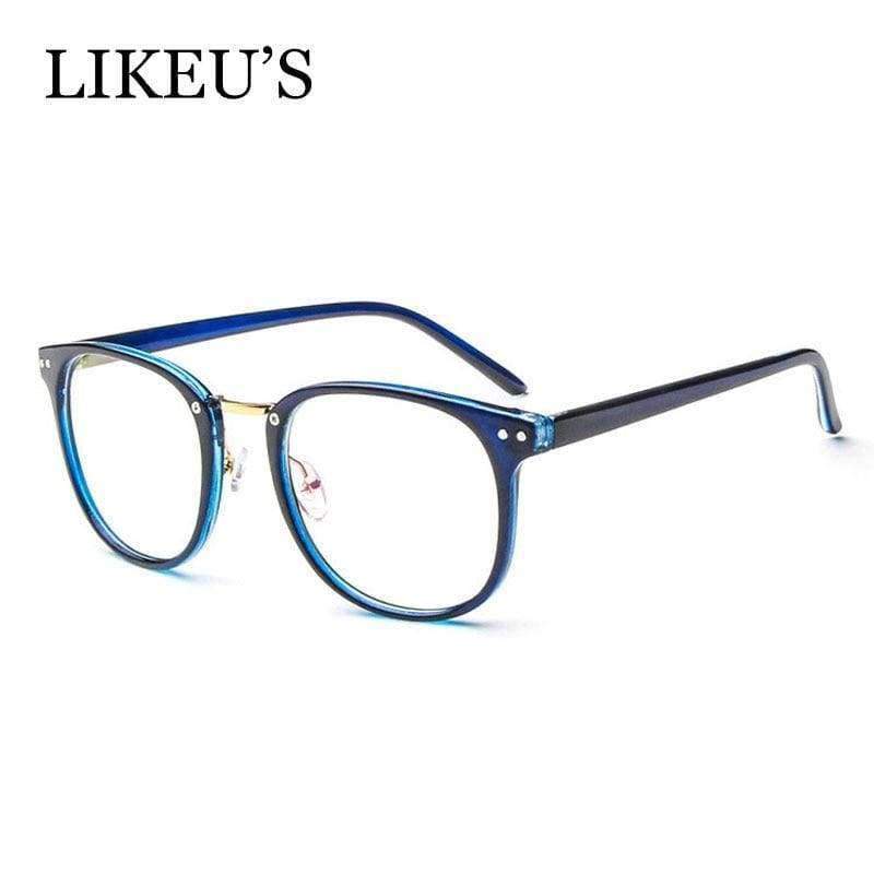 Planet Gates LIKEU'S women's optical glasses frame eyewear Square rievt eyeglasses Frame clear glasses Metal Vintage quality eyeglasses