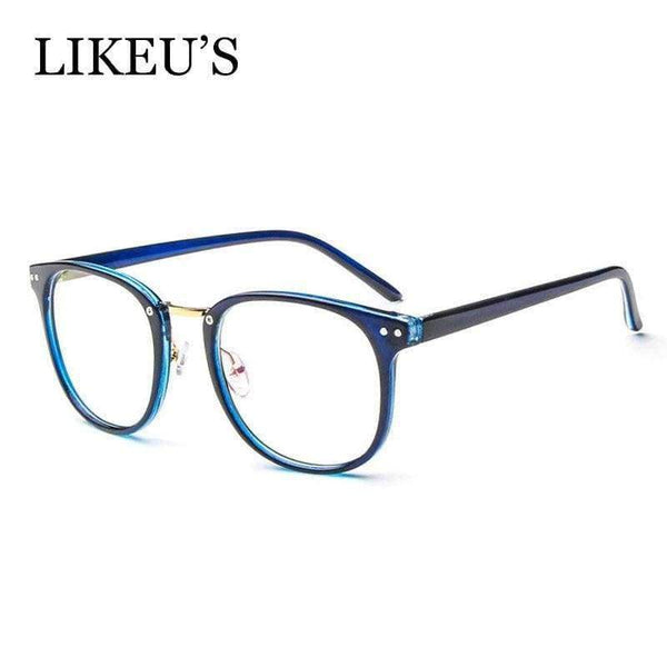 Planet Gates LIKEU'S women's optical glasses frame eyewear Square rievt eyeglasses Frame clear glasses Metal Vintage quality eyeglasses