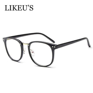 Planet Gates LIKEU'S women's optical glasses frame eyewear Square rievt eyeglasses Frame clear glasses Metal Vintage quality eyeglasses