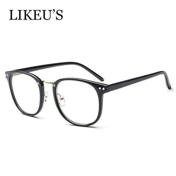 Planet Gates LIKEU'S women's optical glasses frame eyewear Square rievt eyeglasses Frame clear glasses Metal Vintage quality eyeglasses
