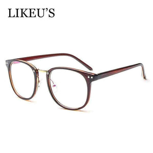 Planet Gates LIKEU'S women's optical glasses frame eyewear Square rievt eyeglasses Frame clear glasses Metal Vintage quality eyeglasses