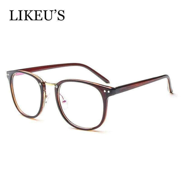 Planet Gates LIKEU'S women's optical glasses frame eyewear Square rievt eyeglasses Frame clear glasses Metal Vintage quality eyeglasses