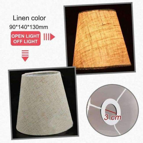 Planet Gates Linen 1 American Simple Style Lamp Shade Flax PVC Lamp Shade for Candle Crystal Chandeliers Wall Lamp Light Shade Abajur 90*140*130mm