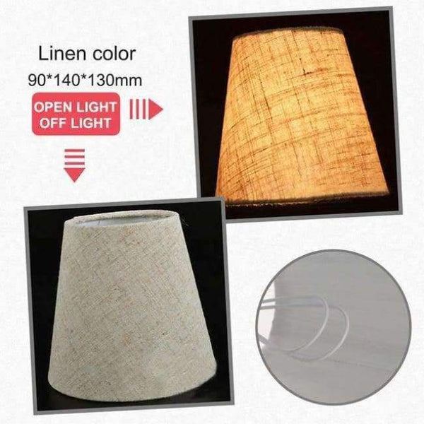 Planet Gates Linen American Simple Style Lamp Shade Flax PVC Lamp Shade for Candle Crystal Chandeliers Wall Lamp Light Shade Abajur 90*140*130mm