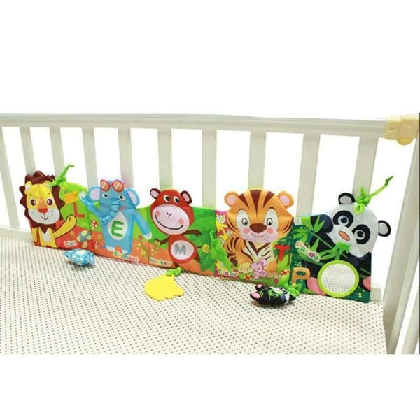 Planet Gates Lion Baby Toys Soft Animal Cloth Books For Newborns 0-12 Months Infant Development Rustle Sound Educational Stroller Rattles Toy Bed