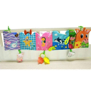 Planet Gates Lion Baby Toys Soft Animal Cloth Books For Newborns 0-12 Months Infant Development Rustle Sound Educational Stroller Rattles Toy Bed