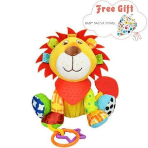 Planet Gates Lion Crib Hanging Toys For Babies Soft Animals Giraffe Rattle Bell Stroller Toys For Kids Teether Early Learning Education Color Toys
