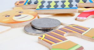 Planet Gates Little Bear Change Clothes Children's Early Education Wooden Jigsaw Puzzle Dressing Game Baby Puzzle Toys For Children Gift