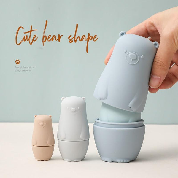 Planet Gates Little Bear Matryoshka Toys Montessori Toys Silicone Baby Teether  Silicone Russian Nesting Dolls Educational Toys Children Toys