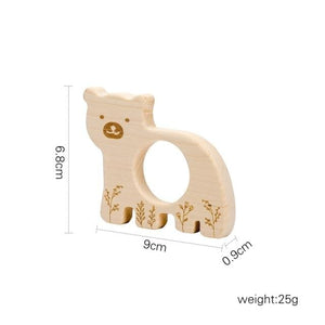 Planet Gates Little bear Nordic Style Wooden Blocks Baby Montessori Educational Toys for Children Creative Animal Jigsaw Stacking Toys Constructor Blocks