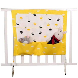 Planet Gates Little Crown Baby Cot Bed Nursery Hanging Storage Bag Crib Organizer Storage Bag 60*50cm Toy Diaper Pocket for Crib Bedding Set