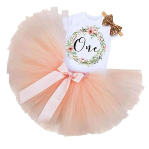 Planet Gates Little Girl 1st Birthday Party Sets Baby Tutu Cake Smash Outfits Sets First Christmas Gift Toddler Girls Kids Baptism Clothes