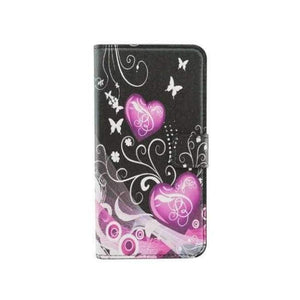 Planet Gates Little Heart Painted PU Leather Lether Wallet Case For Sony Xperia T3 D5106 Jellyfish Colorful Best Heart Cheap Luxury Flower