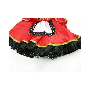 Planet Gates Little Red Riding Hood Costume for Women Fancy Adult Halloween Cosplay Fantasia Carnival Fairy Tale Plus Size Girl Dress+Cloak