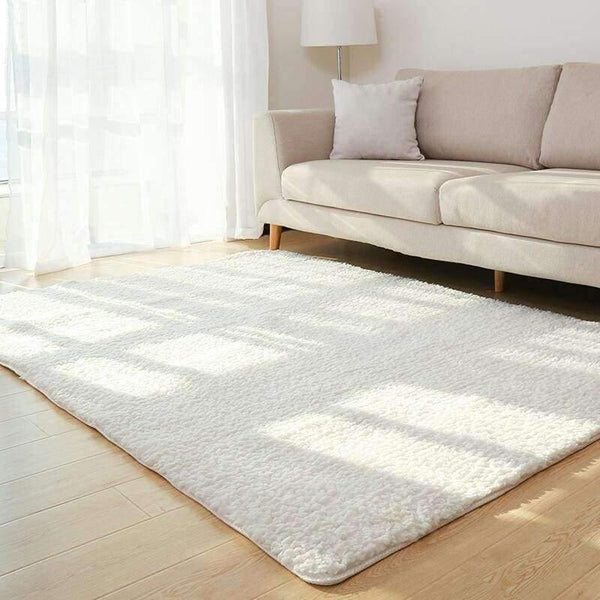 Planet Gates Living Room Rug Area Solid Carpet Fluffy Soft Home Decor White Plush Carpet Bedroom Carpet Kitchen Floor Mats White Rug Tapete