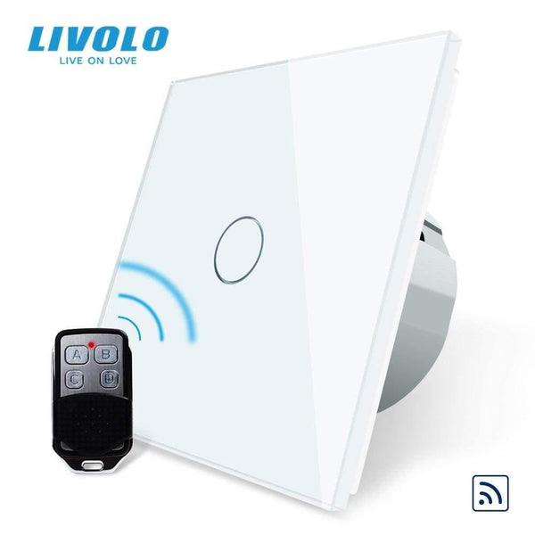 Planet Gates Livolo EU Standard Remote Switch, AC 220~250V Wall Light Remote Touch Switch With Mini Remote Controller C701R-11-RT12,no Logo