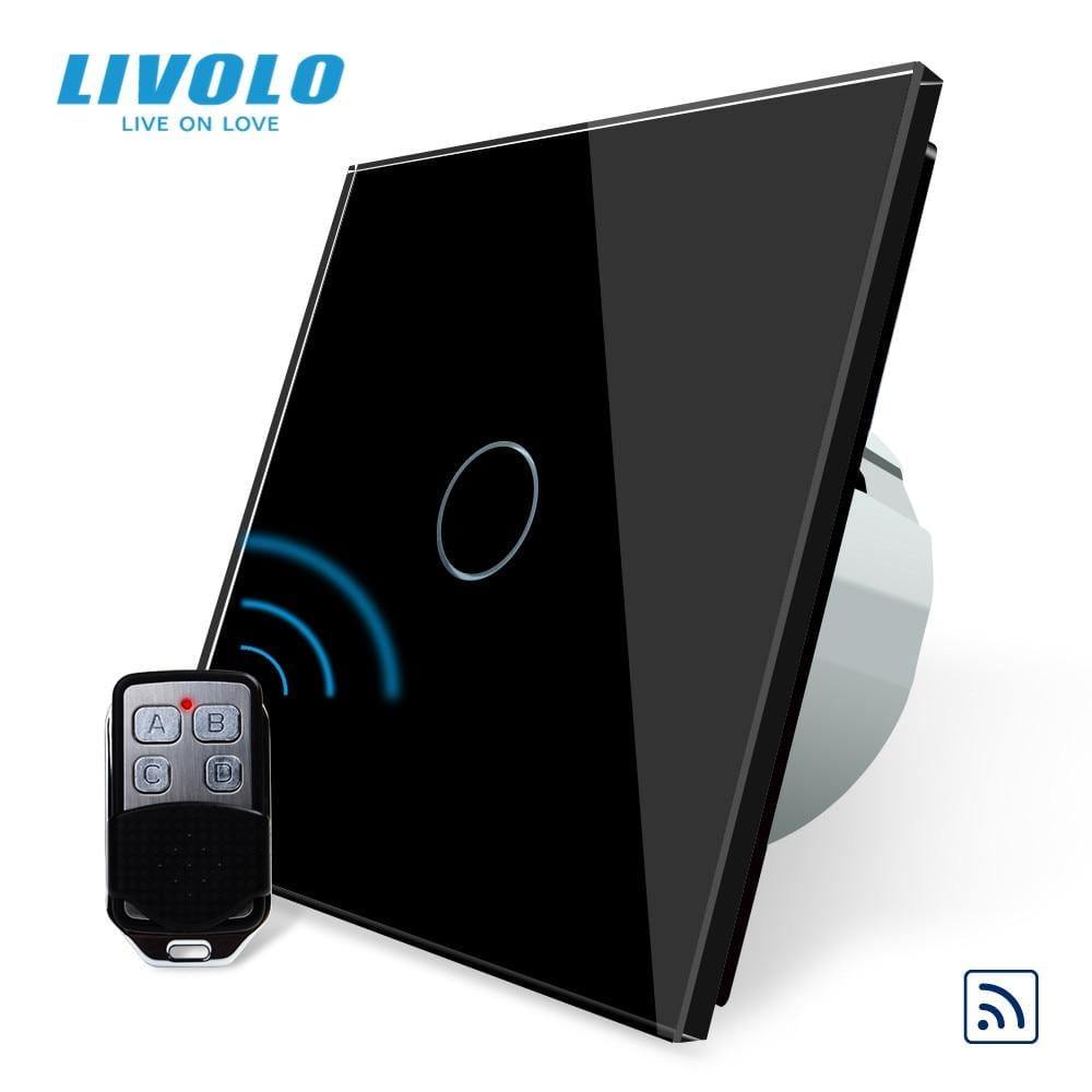 Planet Gates Livolo EU Standard Remote Switch, AC 220~250V Wall Light Remote Touch Switch With Mini Remote Controller C701R-11-RT12,no Logo