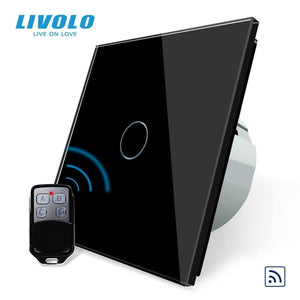 Planet Gates Livolo EU Standard Remote Switch, AC 220~250V Wall Light Remote Touch Switch With Mini Remote Controller C701R-11-RT12,no Logo