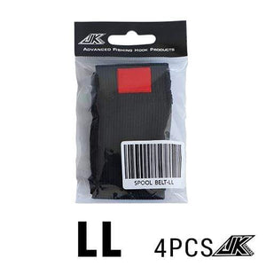 Planet Gates LL JK 4pcs/pack Black Elastic Fishing Spool Belt Fishing Reel Protection Belt Spinning Wheel Reel Accessories