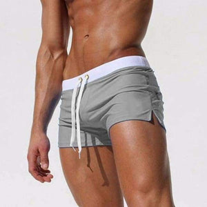 Planet Gates Llight Gray / XXL Swimwear Men Swimsuit Maillot De Bain Swim Suits Boxer Shorts Swim Trunks Swimming Surf Banadores Sunga zwembroek heren